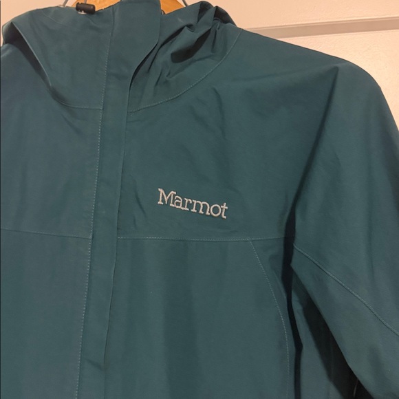 Marmot Woman’s Dark Teal Raincoat - Picture 2 of 4
